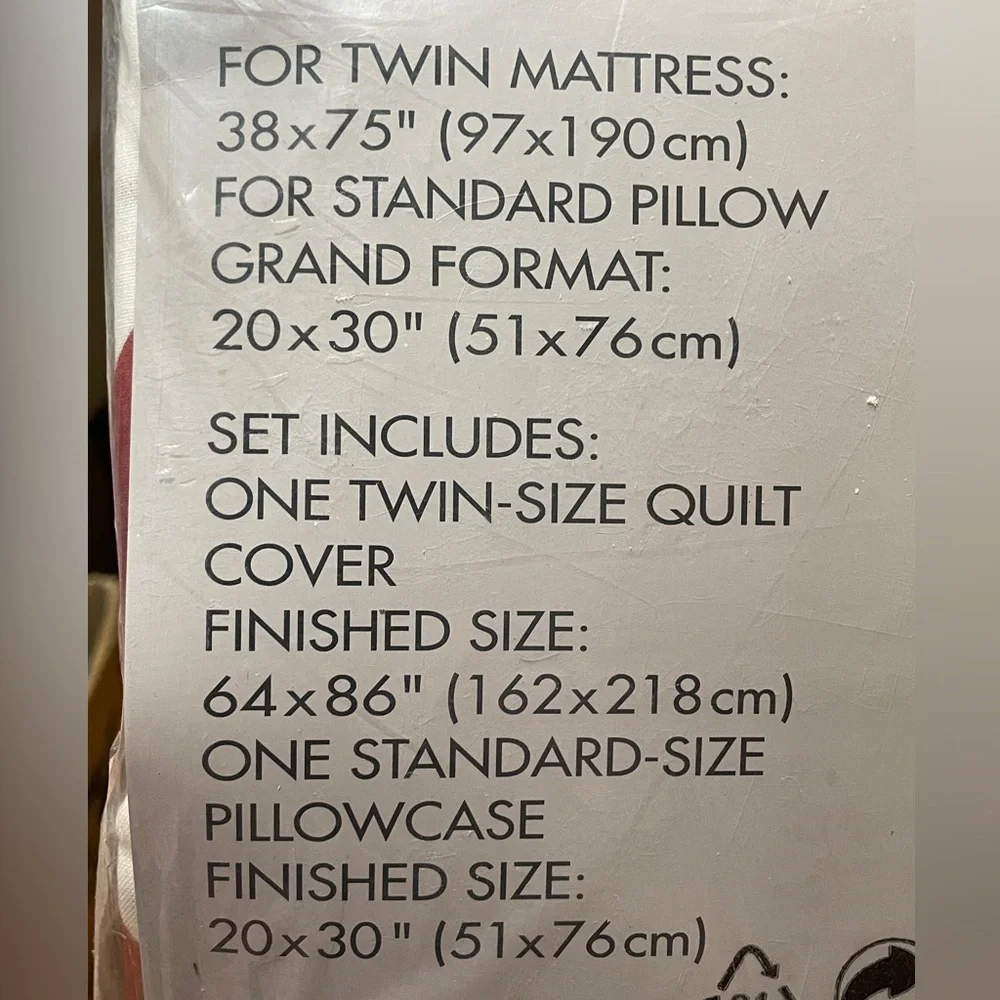NEW IKEA Kid Animal Print Red Duvet comforter cover Twin and Pillow Sham